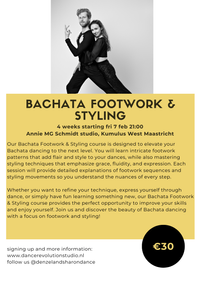 informatie flyer Bachata Footwork &amp; styling 